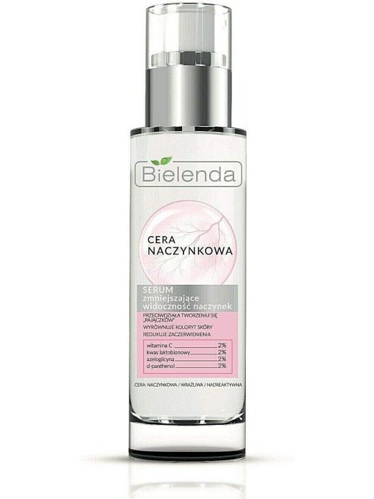 Bielenda Cera Naczynkowa Serum 30ml – Redukcja Widoczności Naczynek, Wzmocnienie i Kojenie Skóry Wrażliwej