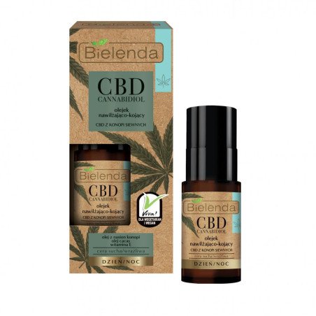 Bielenda CBD Cannabidiol Olejek Nawilżająco-Kojący 15ml – Regeneracja, Nawilżenie i Ukojenie dla Wrażliwej Skóry