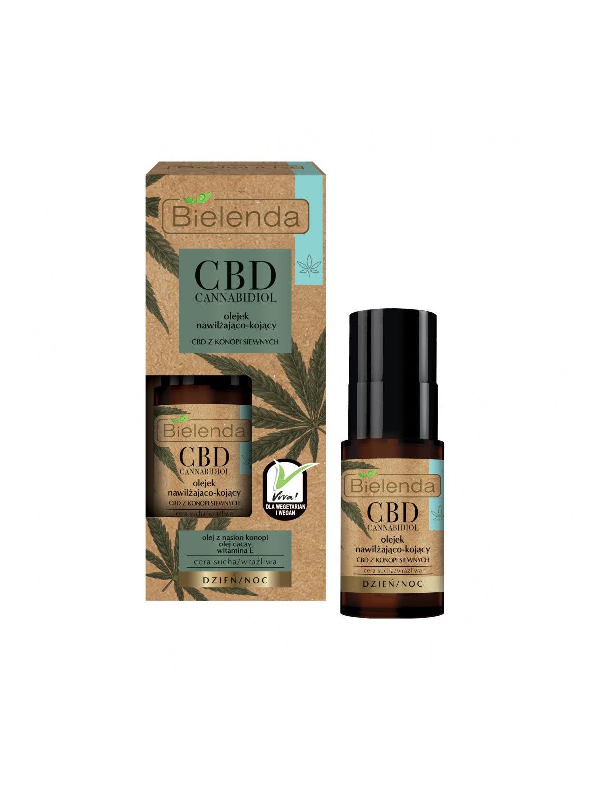 Bielenda CBD Cannabidiol Olejek Nawilżająco-Kojący 15ml – Regeneracja, Nawilżenie i Ukojenie dla Wrażliwej Skóry