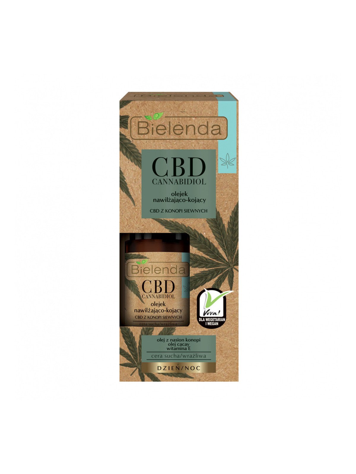 Bielenda CBD Cannabidiol Olejek Nawilżająco-Kojący 15ml – Regeneracja, Nawilżenie i Ukojenie dla Wrażliwej Skóry