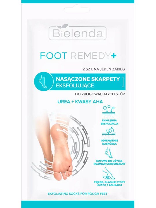 Bielenda Foot Remedy+ Skarpety Eksfoliujące 2 szt. – Skuteczne Złuszczanie i Odnowa Zrogowaciałej Skóry Stóp