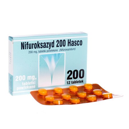 Nifuroksazyd Hasco 200 mg 12 tablets – Effective Treatment of Diarrhea and Digestive Infections