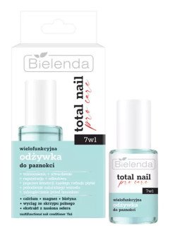 Bielenda Total Nail Pro Care 7in1, Multifunctional Nail Conditioner 10ml – Strengthening and Protection