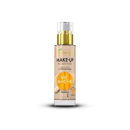 Bielenda Make-Up Academie Liquid Fluid with Vitamins A+C+E Beige 30ml – Natural Makeup and Skin Care