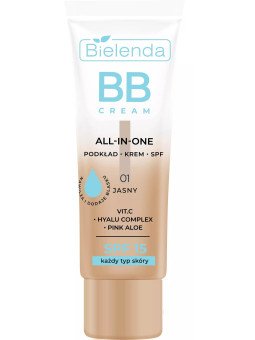 Bielenda All in One BB Cream 01 Light, 30g – Foundation, Cream and SPF for All Skin Types