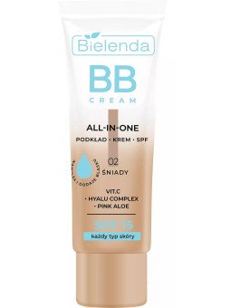 Bielenda All in One BB Cream 02 Sniady, 30g – Foundation, Moisturizer and SPF for All Skin Types