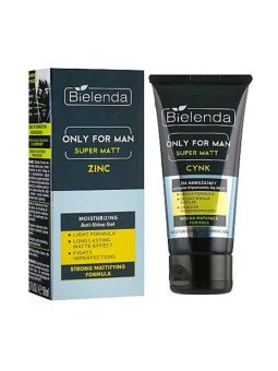 Bielenda Only for Men SUPER MAT, Moisturizing Gel Against Shine, 50ml – Matte and Fresh Skin