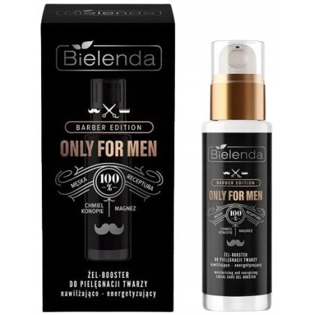 Bielenda Only for Men Barber Edition, Moisturizing and Energizing Gel-Booster 30ml – Intensive Care for Men