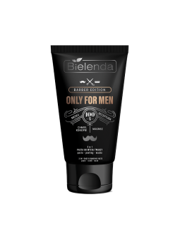 Bielenda Only for Men Barber Edition, 3in1 Face Wash Paste – Paste, Peeling and Mask, 150g