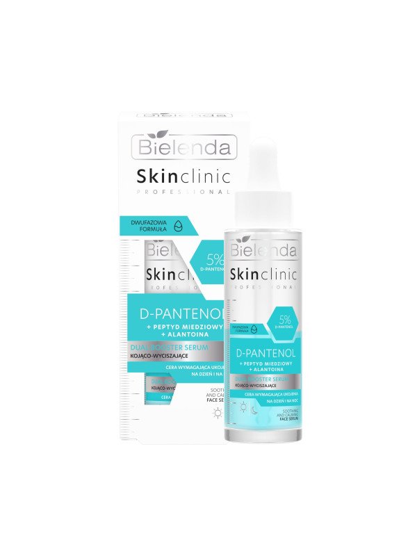 Bielenda Skinclinic Professional, D-PANTENOL dual booster soothing and calming serum + copper peptide, 45ml Bielenda Skinclinic Professional, D-PANTENOL dual booster soothing and calming serum + copper peptide, 45ml