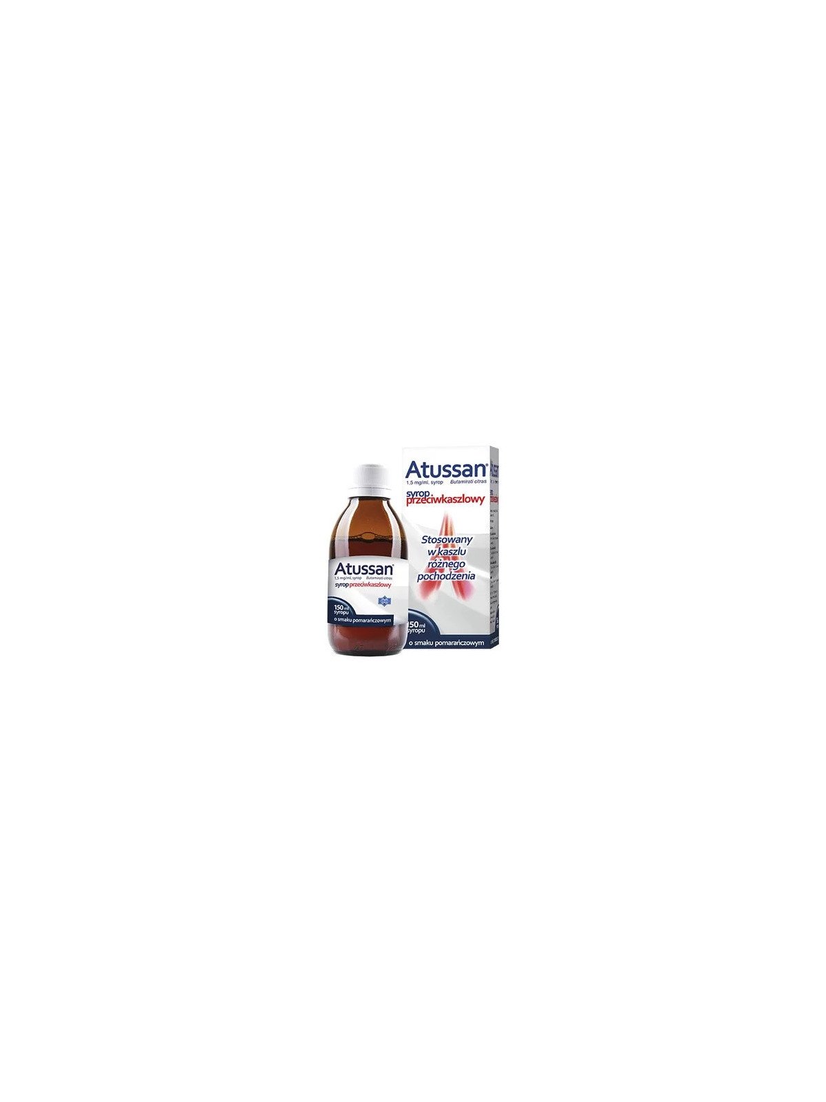 Atussan 1.5 mg/ml – Cough Suppressant Syrup, orange flavour 150 ml