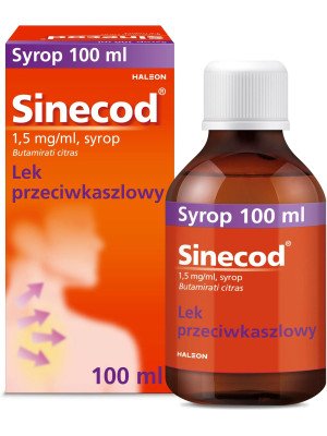 Sinecod 1.5 mg/ml – Cough Suppressant Syrup 100 ml