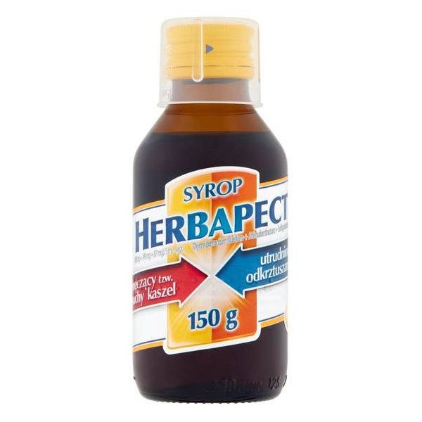 Herbapect – syrop ziołowy na kaszel bez cukru 150g