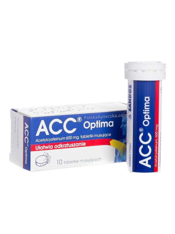 ACC Optima 600 mg – Effervescent Tablets (10 tablets)
