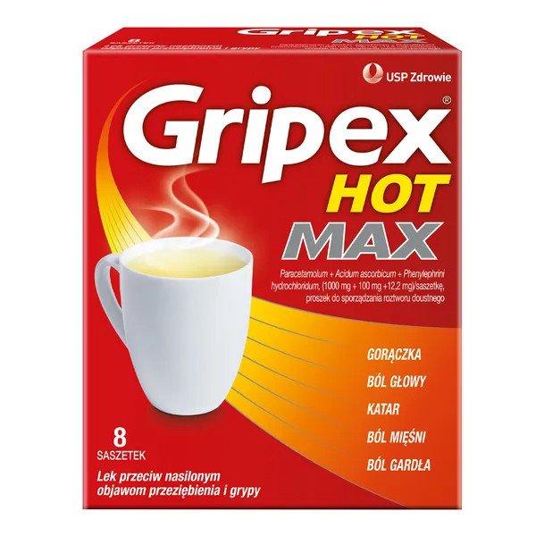 Gripex Hot Max, Powder, 8 sachets