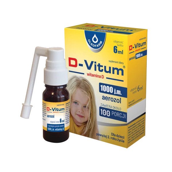 Oleofarm D-Vitum® Witamina D 1000 j.m. – aerozol doustny 6 ml