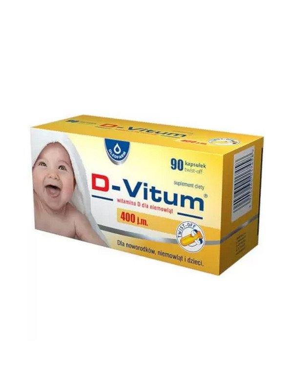 Oleofarm D-Vitum® Vitamin D 400 IU, 90 twist-off capsules