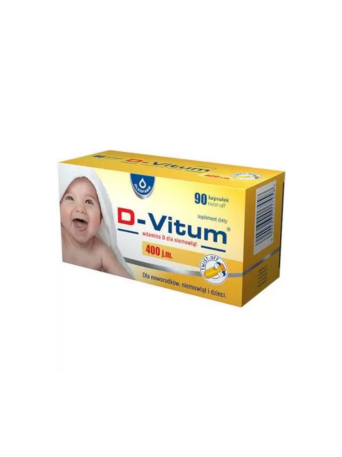 Oleofarm D-Vitum® Vitamin D 400 IU, 90 twist-off capsules