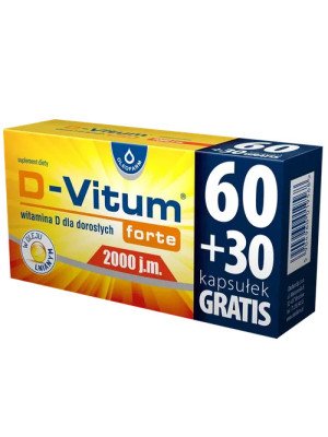 Oleofarm D-Vitum® Forte Witamina D 2000 j.m. – 90 kapsułek