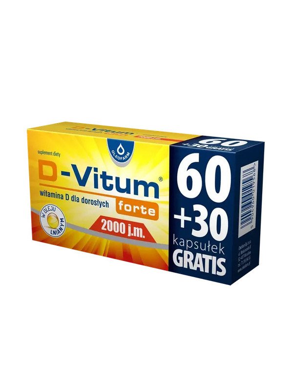 Oleofarm D-Vitum® Forte Vitamin D 2000 IU, 90 capsules