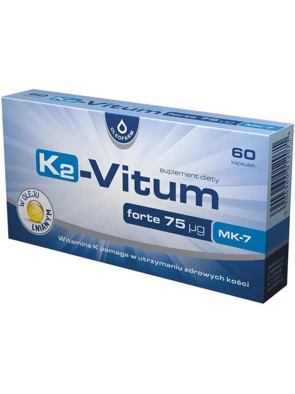 Oleofarm K2-Vitum® Forte 75 µg MK-7, 30 kapsułek