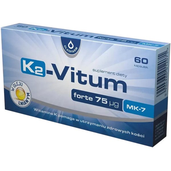 Oleofarm K2-Vitum® Forte 75 µg MK-7, 30 capsules