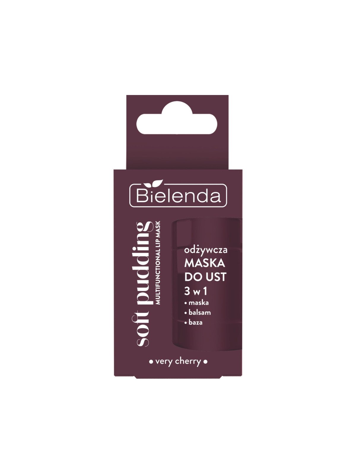Bielenda SOFT PUDDING, Odżywcza maska do ust 3 w 1, Very Cherry, 12 g