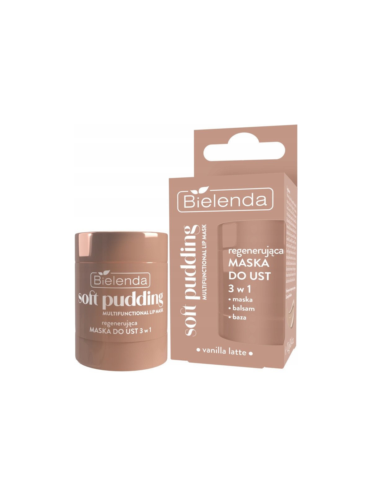Bielenda SOFT PUDDING – Regulating Lip Mask 3-in-1, Vanilla Latte 12 g