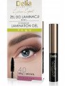 Delia Cosmetics, Żel do laminacji brwi Brązowy 4.0, 4 ml