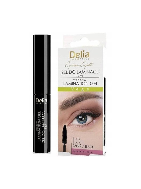 Delia Cosmetics – Eyebrow Lamination Gel Black 1.0, 4 ml