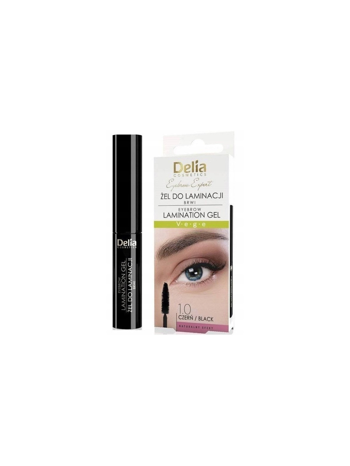 Delia Cosmetics – Eyebrow Lamination Gel Black 1.0, 4 ml