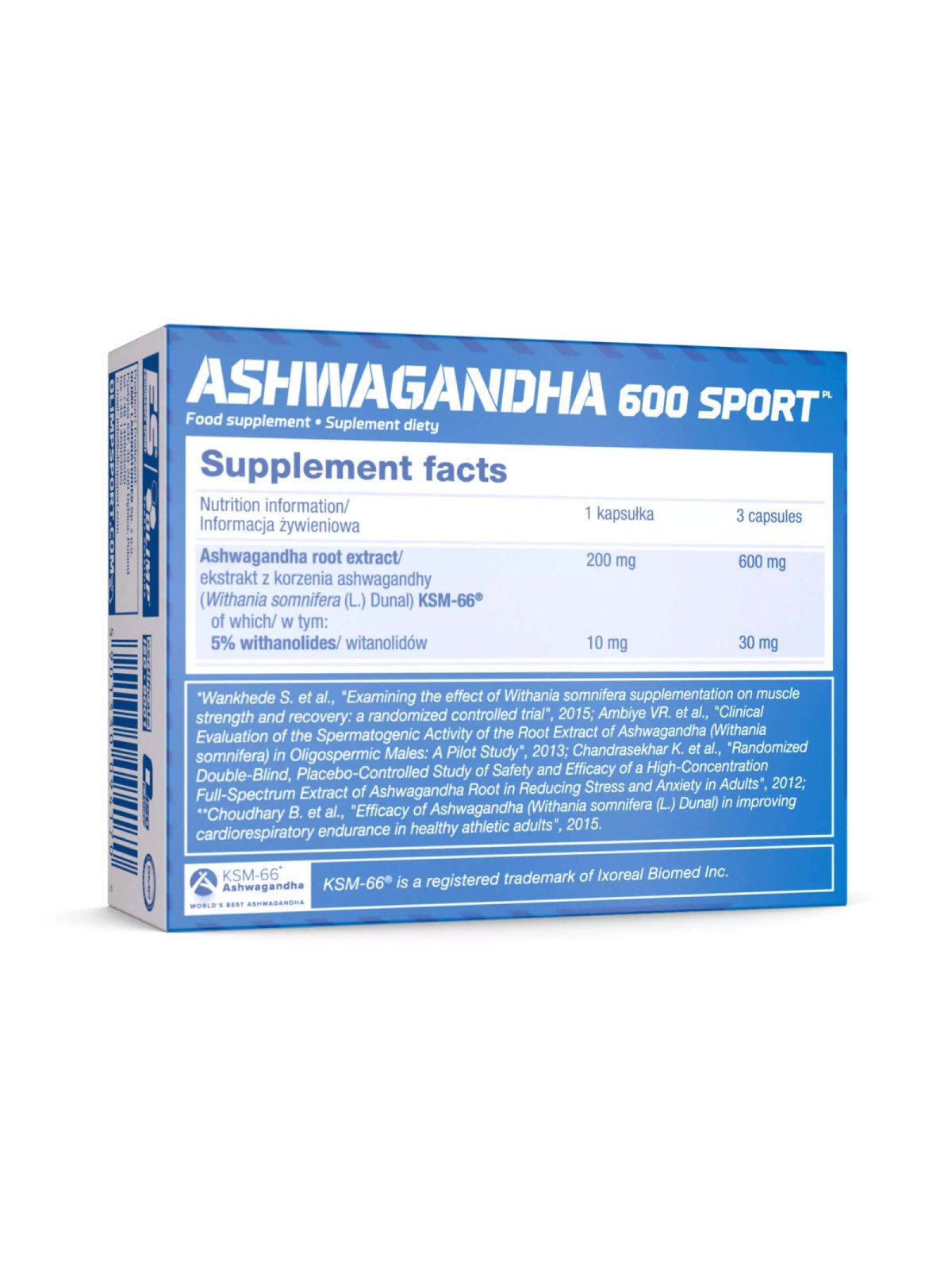 Olimp Laboratories Ashwagandha 600 Sport, 60 kapsułek
