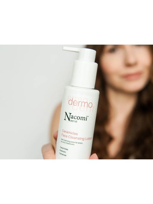 Nacomi Next Level Dermo, Ceramidy, Łagodna emulsja do mycia twarzy, 150 ml