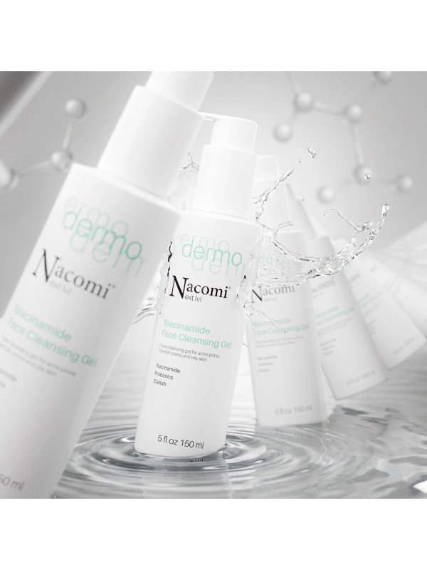 Nacomi Next Level Dermo, Niacynamid, Łagodna emulsja do mycia twarzy, 150 ml
