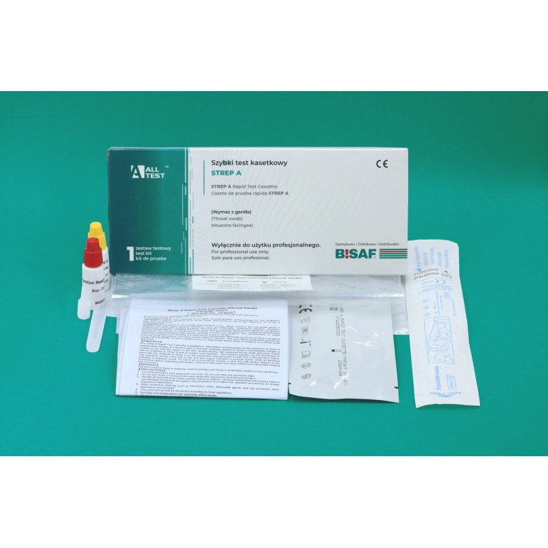 BISAF, Test Strep A, test cassette for detecting streptococcus antigen, 1 piece