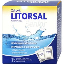 ZDROVIT, Litorsal Senior electrolytes, powder pomegranate flavor, 15 sachets