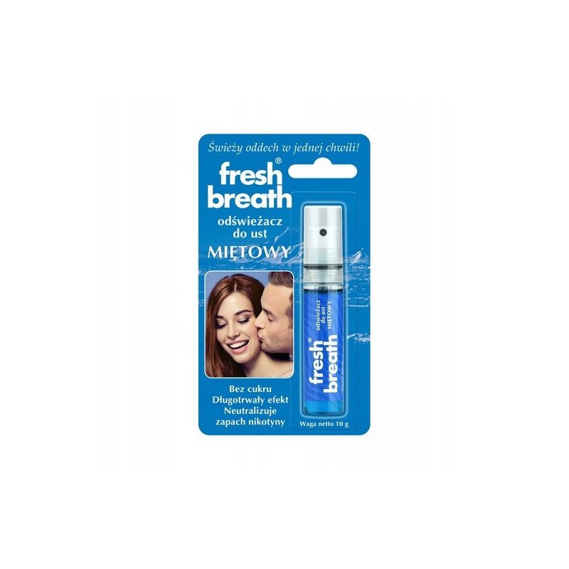 Fresh Breath, odświeżacz do ust, Mięta, spray /10g