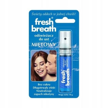 Fresh Breath, odświeżacz do ust, Mięta, spray /10g