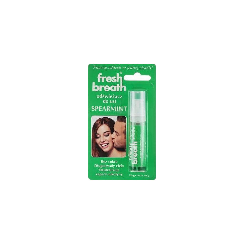 Fresh Breath, odświeżacz do ust, mięta zielona, spray /10g