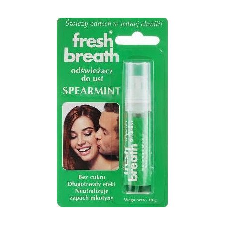 Fresh Breath, odświeżacz do ust, mięta zielona, spray /10g