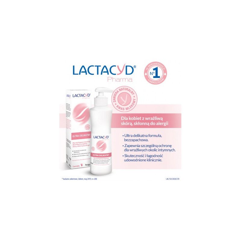 LACTACYD, Pharma Sensitive Intimate Wash, with a pump, 250ml