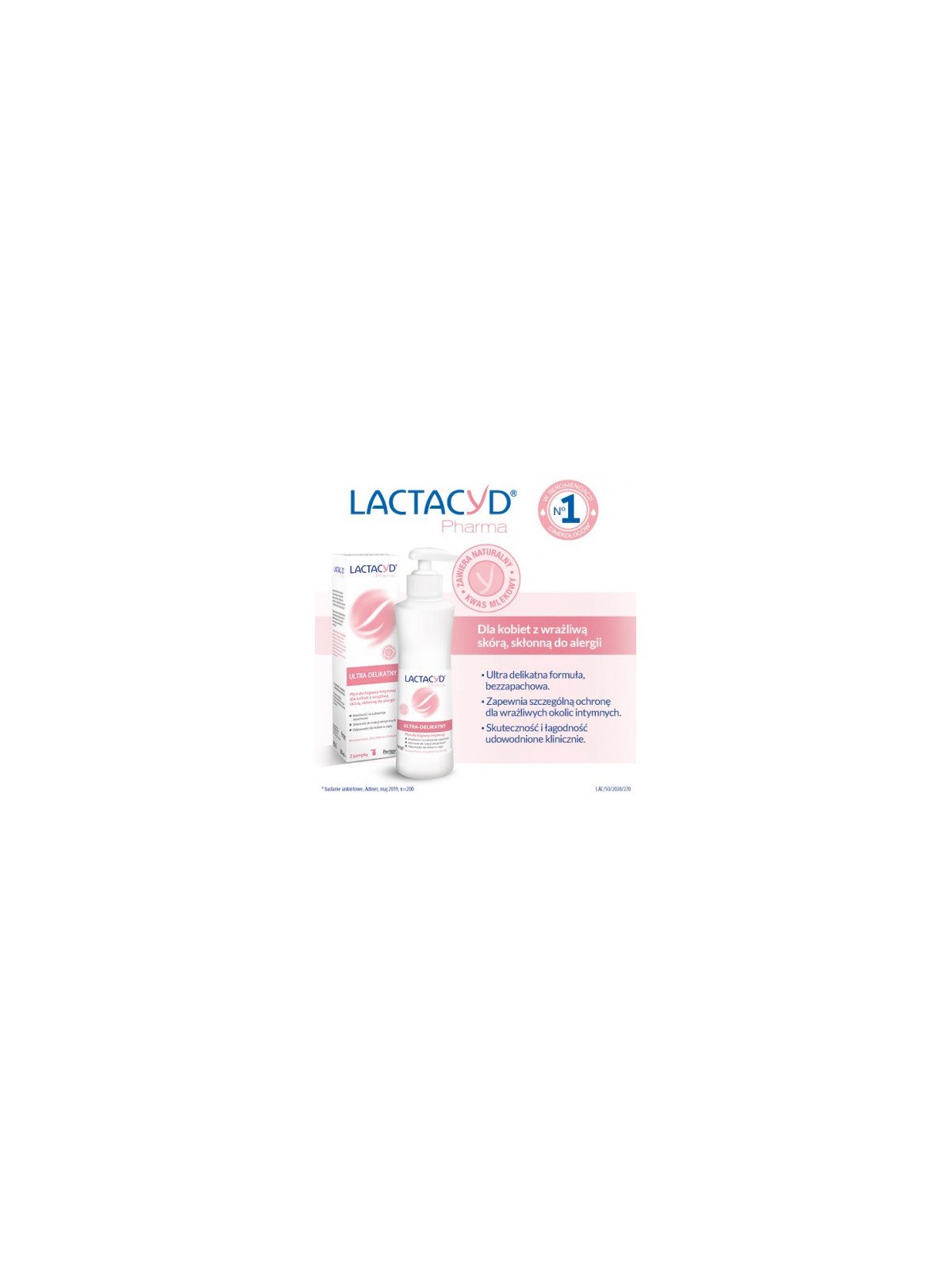 LACTACYD, Pharma Sensitive Intimate Wash, with a pump, 250ml