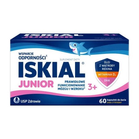 Iskial Junior dla dzieci powyżej 3. roku życia, smak cytrynowy /60 szt