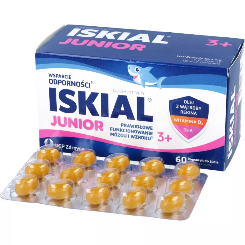 Iskial Junior dla dzieci powyżej 3. roku życia, smak cytrynowy /60 szt