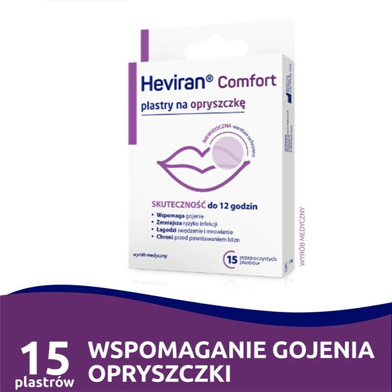 Heviran Comfort Plastry przeciw opryszczce /15 szt
