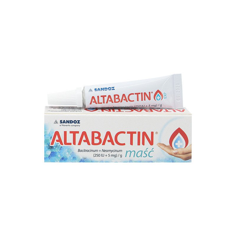 SANDOZ | Altabaktyna 250j.m. + 5 mg/g maści, bacytracyna, neomycyna, i