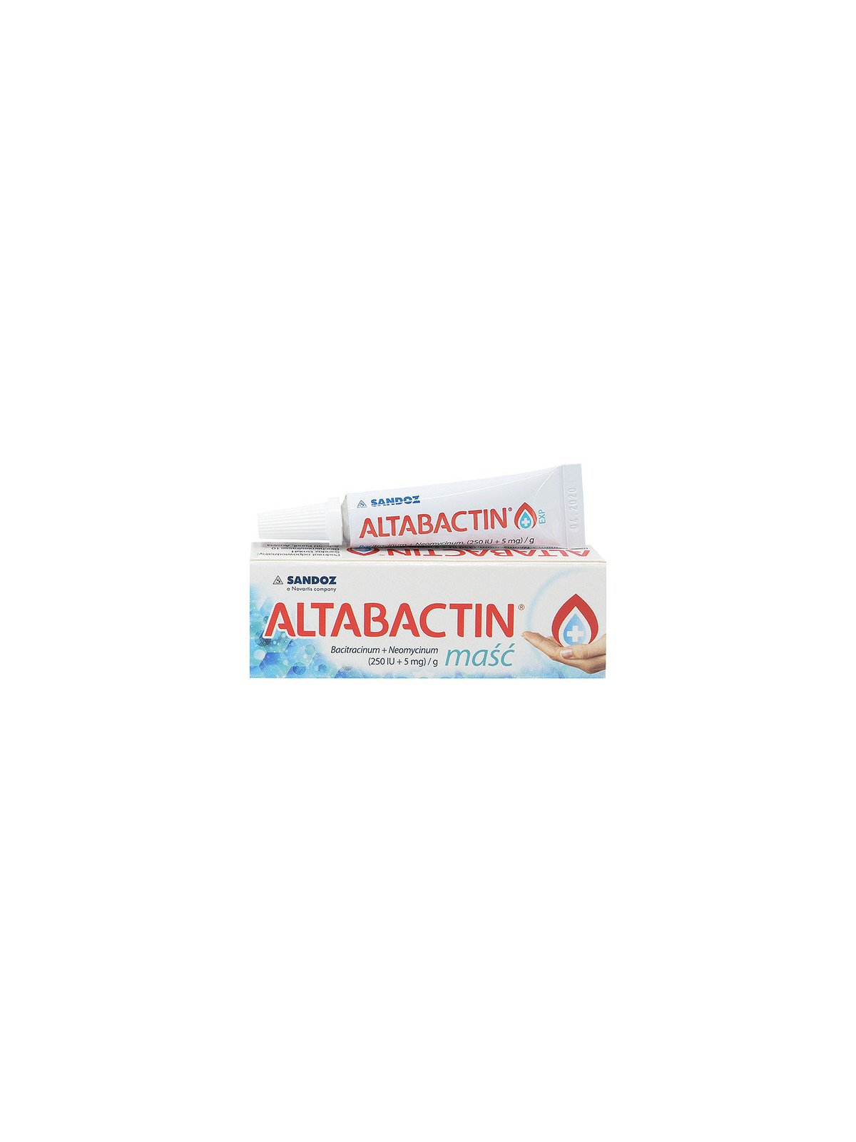 SANDOZ | Altabaktyna 250j.m. + 5 mg/g maści, bacytracyna, neomycyna, i