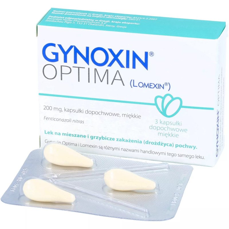 Gynoxin Optima, Vaginal yeast infection, 3 vaginal capsules