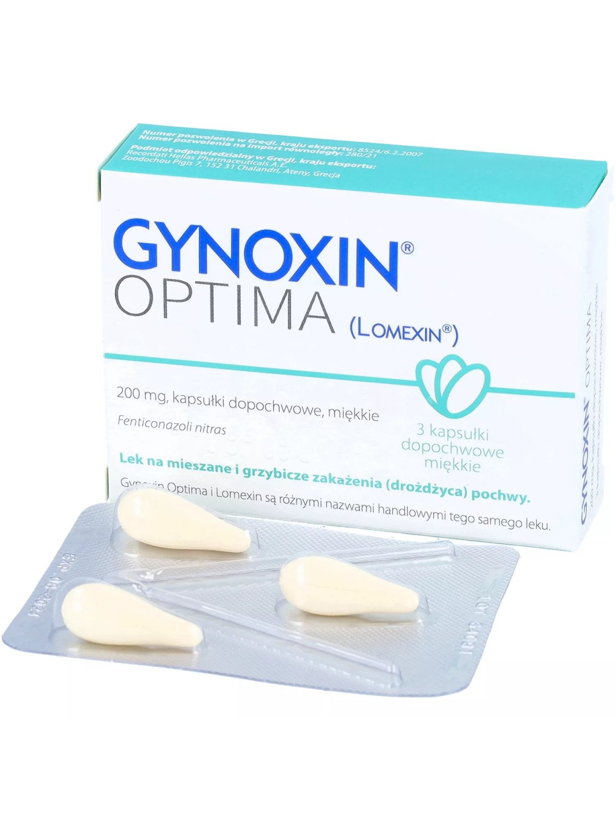 Gynoxin Optima, Vaginal yeast infection, 3 vaginal capsules