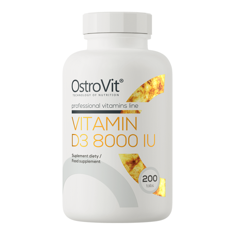 OstroVit, Vitamin D3 8000 IU, 200 tablets